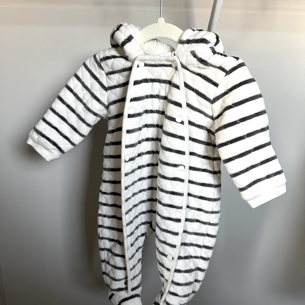 Nordstrom Striped Sherpa Quilted Bunting (3M)